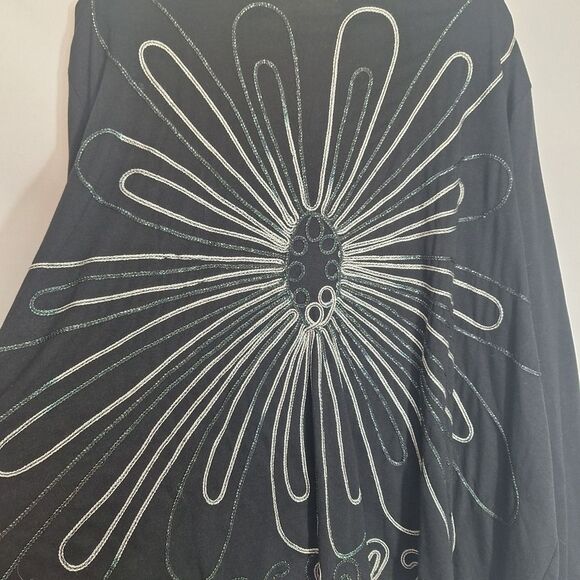 Maggie Womens Open Front Cardigan Embroidered Lightweight Whimsigoth Boho 5X - Picture 3 of 12